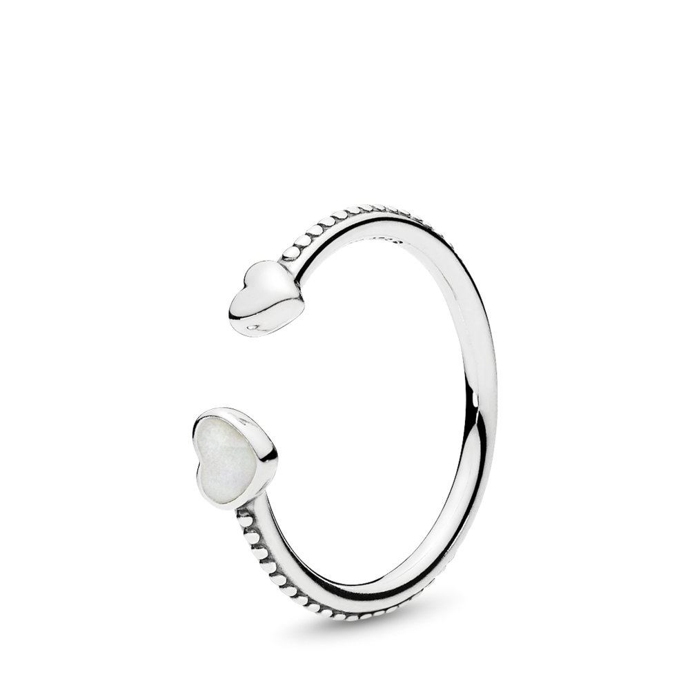 Pandora polished deals heart open ring