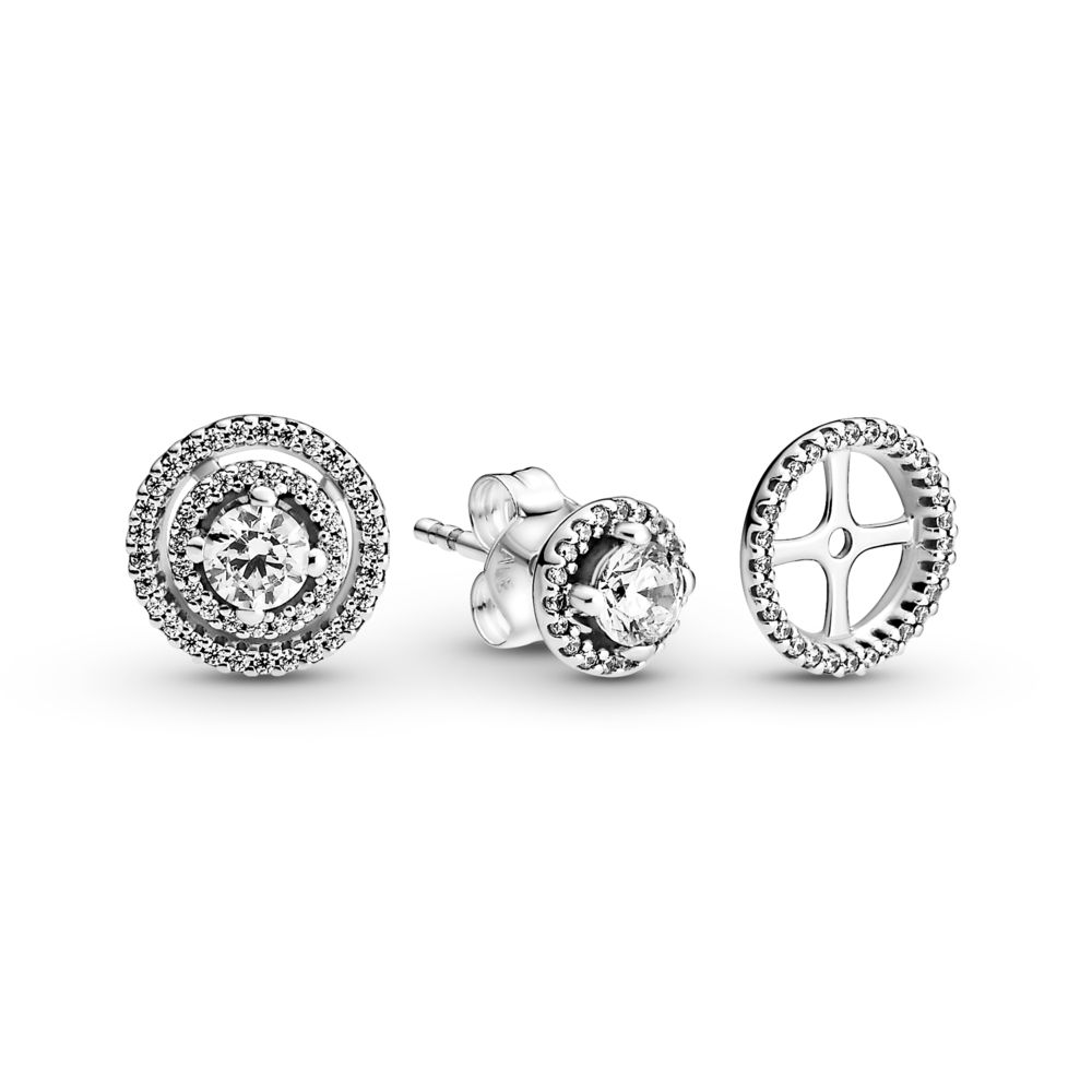 pandora double halo earrings