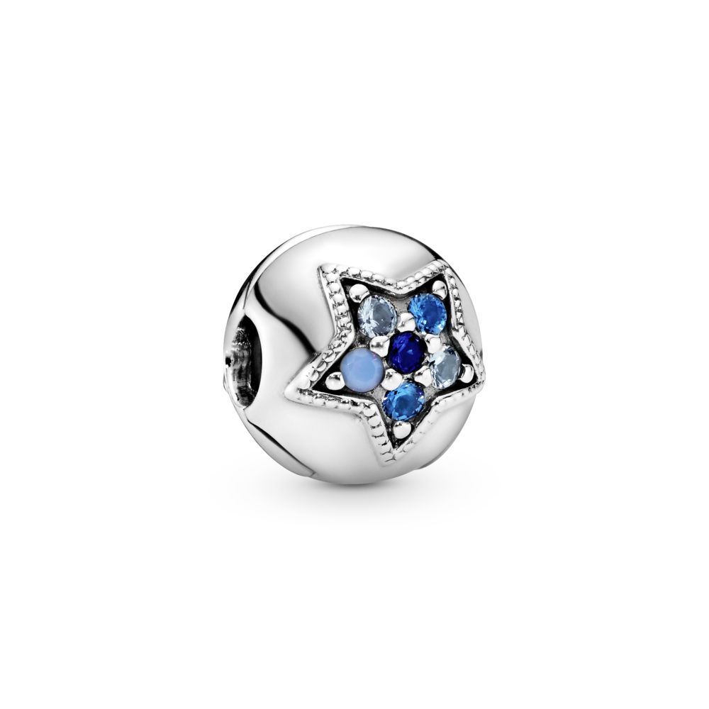 Bright Blue Star Clip Charm | PANDORA