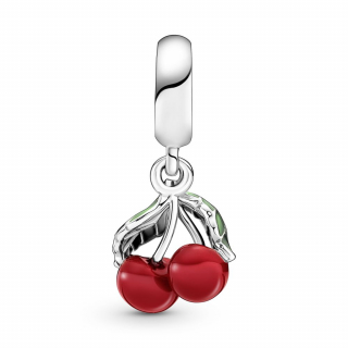10pcs Big size Cherry Metal Fruit Charms Silver Color Earring