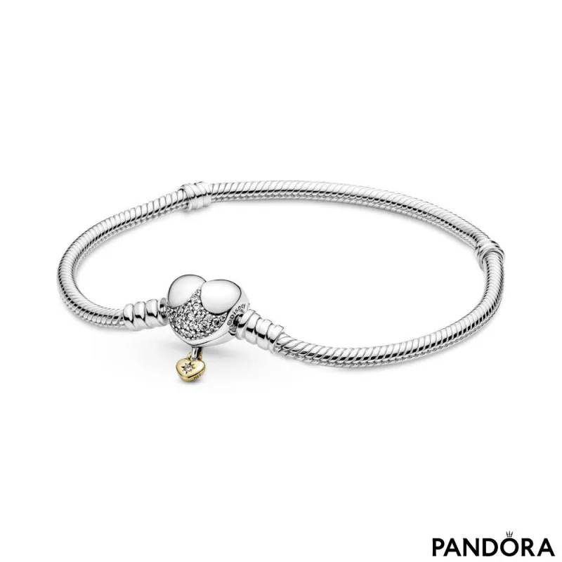 Disney Princess Pandora Heart Clasp Snake Bracelet | PANDORA