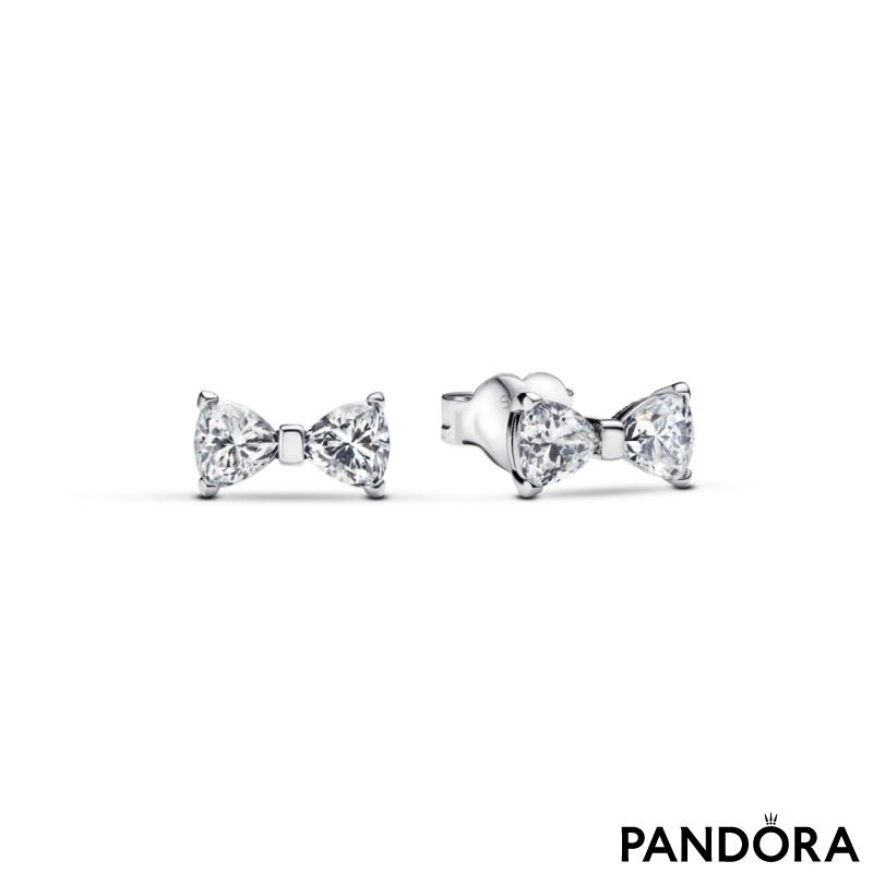 Sparkling Small Bow Stud Earrings 