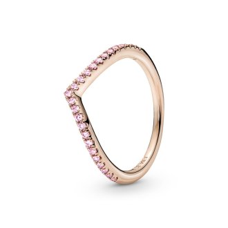 Prsten Pandora Timeless Svetlucavi roze Wishbone