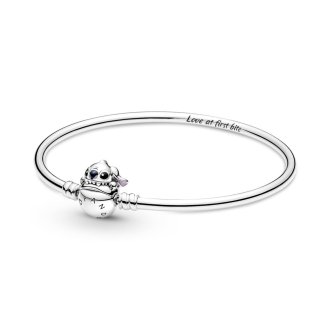 Bangle narukvica Pandora Moments Disney Stitch koji grize kopču